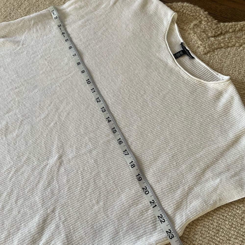 Organic Linen Eileen Fisher Oversized Cropped Sleeveless Top Coastal Minimal - Picture 5 of 7